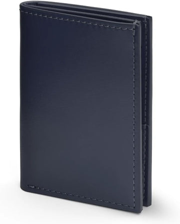 Italian Leather Wallet for Cards & Bills | Navy