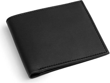 Men's Slim Italian Leather Bifold Wallet | Black