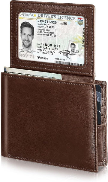 Men's Genuine Leather Bifold Wallet | RFID Blocking