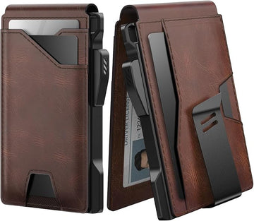 Tactical Leather Wallet for Men | RFID Blocking Brown