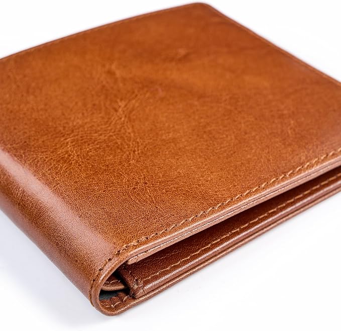 Tuscan Full Grain Leather Bifold Wallet for Men