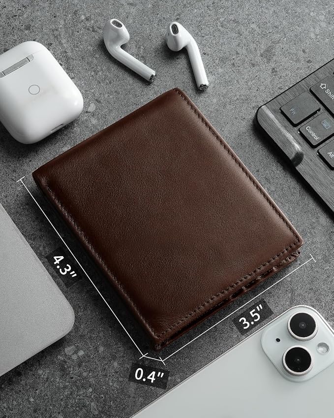 Men's Genuine Leather Bifold Wallet | RFID Blocking