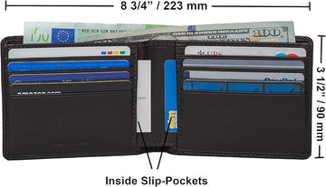 Men's Leather Bifold Wallet | Slim RFID Blocking